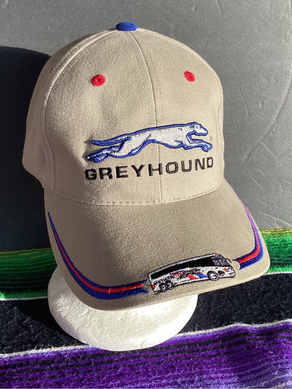 Vintage grey hound buses Adjustable Hat